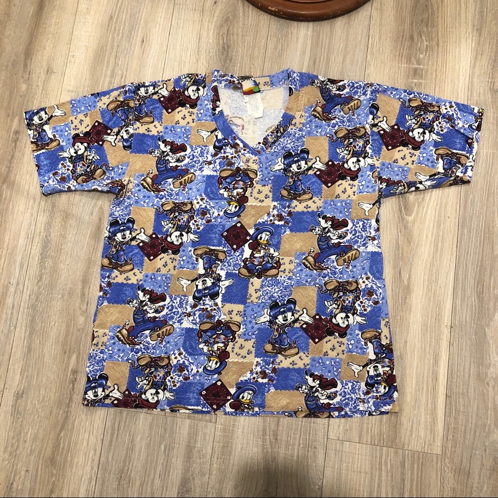 VTG MICKEY UNLIMITED MICKEY & FRIENDS V-NECK SHIRT